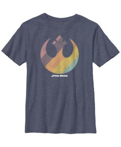 Fifth Sun Ar Wars Big Boy's Rebel Rainbow Logo Short Sleeve T-Shirt