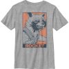 Fifth Sun Marvel Big Boys Avengers Endgame Rocket Pop Art Short Sleeve T-Shirt