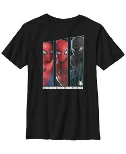 Fifth Sun Marvel Big Boy's Spider-Man Far From Home Suits Panel Poster Short Sleeve T-Shirt