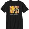 Fifth Sun Mtv Big Boy's Mushroom And Pepperoni Pizza Mtv Big Boy's Logo Short Sleeve T-Shirt