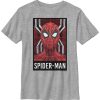 Fifth Sun Marvel Big Boy's Spider-Man Far From Home Mask Fill Logo Poster Short Sleeve T-Shirt