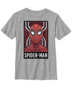 Fifth Sun Marvel Big Boy's Spider-Man Far From Home Mask Fill Logo Poster Short Sleeve T-Shirt