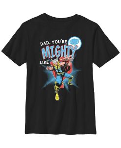 Fifth Sun Marvel Big Boy's Thor Mighty Dad Father's Day Short Sleeve T-Shirt