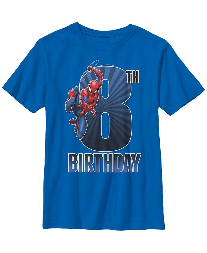 Marvel Big Boy's Spider-Man Swinging 8Th Birthday Short Sleeve T-Shirt Fifth Sun Marvel Big Boy's Spider-Man Swinging 8Th Birthday Short Sleeve T-Shirt -Carter’s Shop