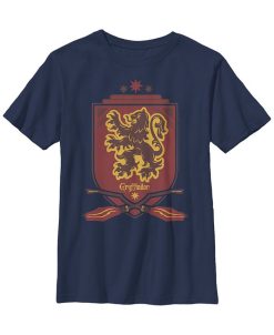 Fifth Sun Harry Potter The Deathly Hallows Gryffindor Crest Little And Big Boy Short Sleeve T-Shirt
