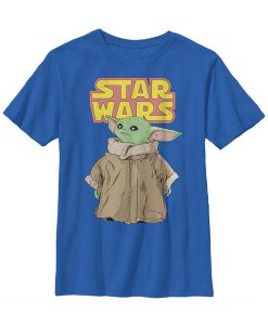 Carter’s Shop 23 Fifth Sun Ar Wars The Mandalorian Big Boys The Child Cute Stare Logo Short Sleeve T-shirt