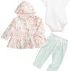 First Impressions Baby Girls Avery Jacket, Bodysuit And Pants Take Me Home 3 Piece Set, Created For Macy's