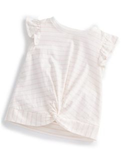 First Impressions Baby Girls Striped Twisted Shirt, Created For Macy's