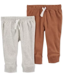 Carter's™ Baby Boys Or Baby Girls Pull On Cotton Pants, Pack Of 2