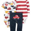 Carter's™ Baby Boys Cars Bodysuits And Pants Set, 3 Piece Set
