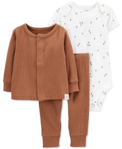 Carter's™ Baby Boys Or Baby Girls Bodysuit, Cardigan And Pants, 3 Piece Set