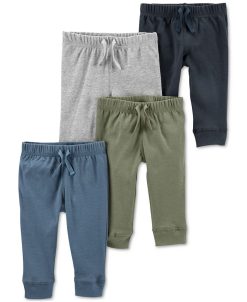 Carter's™ Baby Boys Assorted Pull On Cotton Pants, Pack Of 4