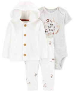 Carter's™ Baby Boys Or Baby Girls Cardigan, Bodysuit And Pant, 3 Piece Set