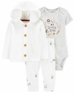 Carter's™ Baby Boys Or Baby Girls Cardigan, Bodysuit And Pant, 3 Piece Set
