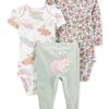 Carter's™ Baby Girls Short And Long Sleeve Bodysuits And Pants, 3 Piece Set