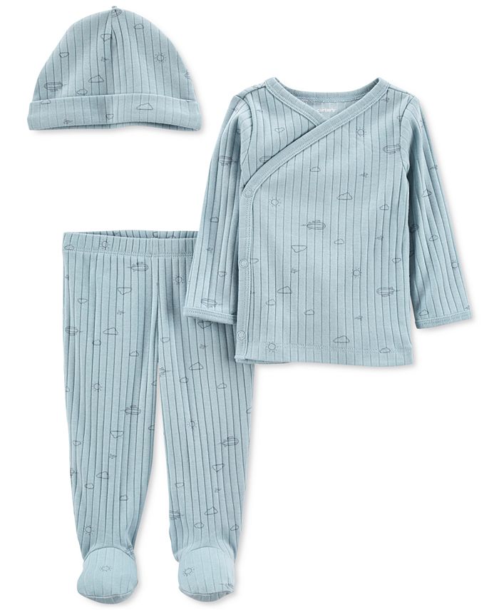 Baby Boys Side Snap Cotton Top, Pants, And Hats Set Carter's™ Baby Boys Side Snap Cotton Top, Pants, And Hats Set -Carter’s Shop