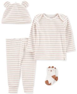 Carter's™ Baby Boys Or Baby Girls Striped Little Bear Outfit, 4 Piece Set