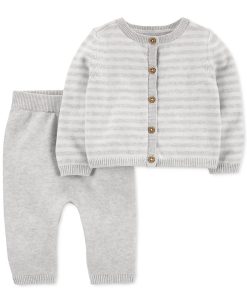 Carter's™ Baby Boys Or Baby Girls Cotton Cardigan And Pants, 2 Piece Set