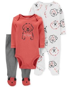 Carter's™ Baby Boys Cotton Bodysuit, Pant And Coverall, 3 Piece Set