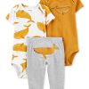 Carter's™ Baby Short Sleeved Whale Bodysuits And Pants Set, 3 Piece Set