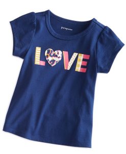 First Impressions Baby Girls Spread Love T-Shirt, Created For Macy's