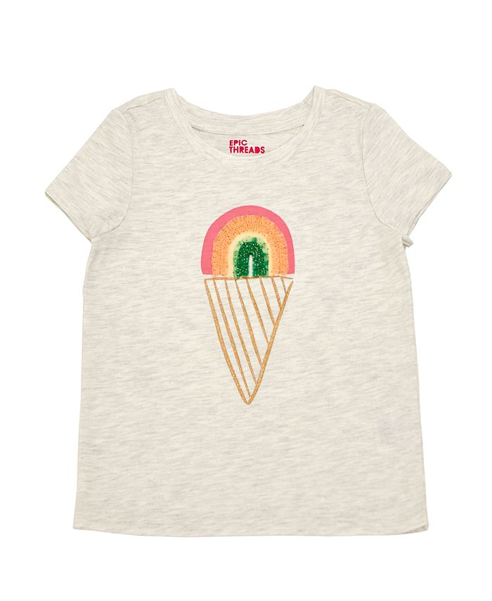Little Girls Rainbow Ice Cream Graphic T-shirt, Created For Macy's Epic Threads Little Girls Rainbow Ice Cream Graphic T-shirt, Created For Macy's -Carter’s Shop