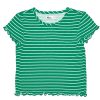 Epic Threads Big Girls Lettuce Edge Waffle Knit Striped Tee, Created For Macy's