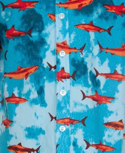 Univibe Big Boys Cloud Shark Print Woven Short Sleeve Shirt -Carter’s Shop 22251713 fpx