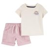 Carter's™ Baby Boys Graphic Crew Neck T Shirt And Shorts, 2 Piece Set