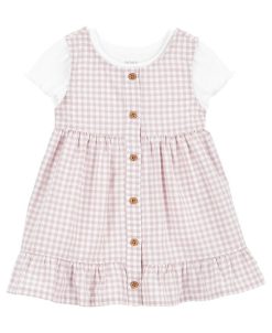 Carter’s Shop 21 Carter's™ Baby Girls Gingham Bodysuit And Dress Set, 2 Piece