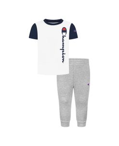 Champion Baby Boys Color Blocked Signature T-shirt And Fleece Pants, 2 Piece Set