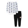 Champion Baby Boys All Over Print Fleece Crew Fleece, 2 Piece Set