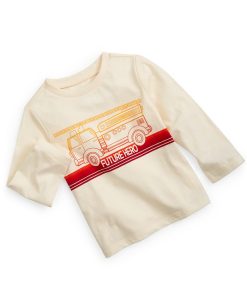 First Impressions Baby Boys Fire Truck Long Sleeve Shirt, Created For Macy's