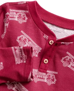 First Impressions Baby Boys Fire Truck Long Sleeve Henley Shirt, Created For Macy's -Carter’s Shop 22477912 fpx