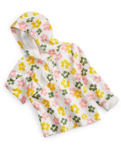 First Impressions Baby Girls Animal Florets Full Zip Hoodie, Created For Macy's