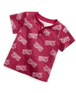 First Impressions Toddler Boys Fire Truck Henley T Shirt, Created For Macy's