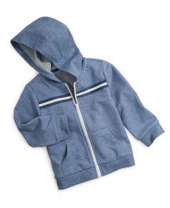 First Impressions Baby Boys Sporty Tape Zip Up Hoodie, Created For Macy's