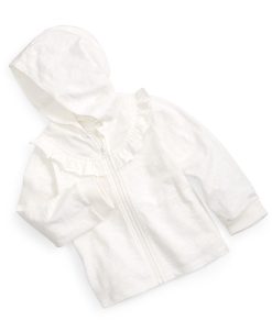 First Impressions Toddler Girls Ruffle Trim Full Zip Hoodie, Created For Macy's