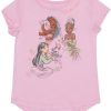 Disney Little Girls Multi Princesses Friends Short Sleeve T-shirt