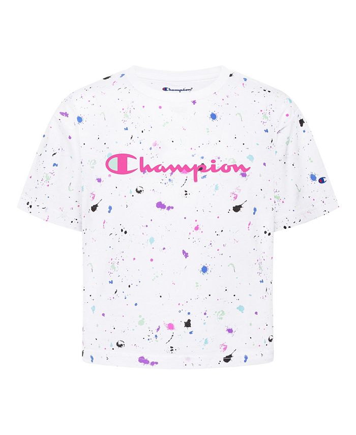 Little Girls Paint Splatter All Over Print Boxy T-shirt Champion Little Girls Paint Splatter All Over Print Boxy T-shirt -Carter’s Shop