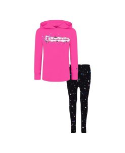 Champion Toddler Girls Paint Splatter Jersey Hooded T-shirt And Leggings, 2 Piece Set