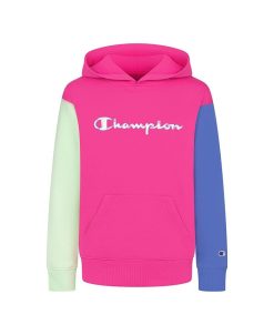 Champion Toddler Girls Multi Stripe Pattern Script Color Block Fleece Hoodie