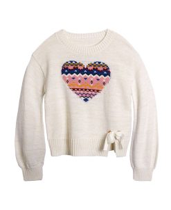 Epic Threads Big Girls Heart Bow Sweater, Created For Macy's