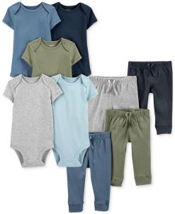 Carter's™ Baby Boys Solid Bodysuits & Pants Separates