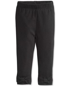 First Impressions Toddler Girls Solid Bow Leggings, Created For Macy's