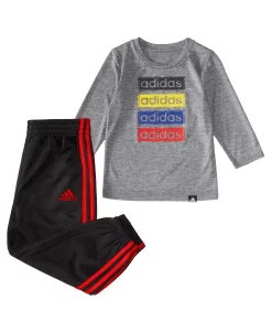 ADIDAS Baby Boys Long Sleeve T-shirt And Joggers, 2 Piece Set -Carter’s Shop 22582441 fpx