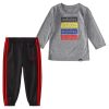 ADIDAS Baby Boys Long Sleeve T-shirt And Joggers, 2 Piece Set