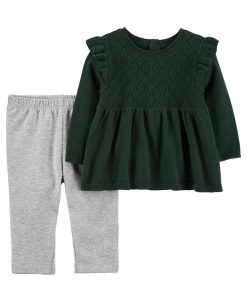 Carter's™ Baby Girls Top Fleece And Pants, 2 Piece Set