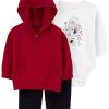 Carter's™ Baby Boys Pullover Hoodie, Bodysuit And Pants, 3 Piece Set