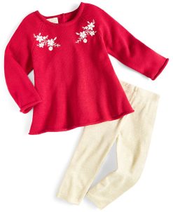 First Impressions Baby Girls Sweater Tunic And Leggings, 2 Piece Set, Created For Macy's